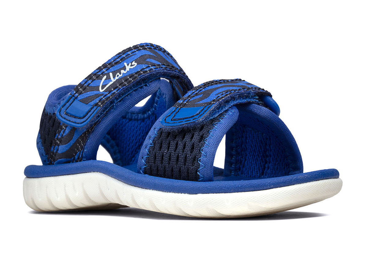 Clarks Surfing Tide T Infant Navy Kids Sandals at Walsh Brothers Shoes