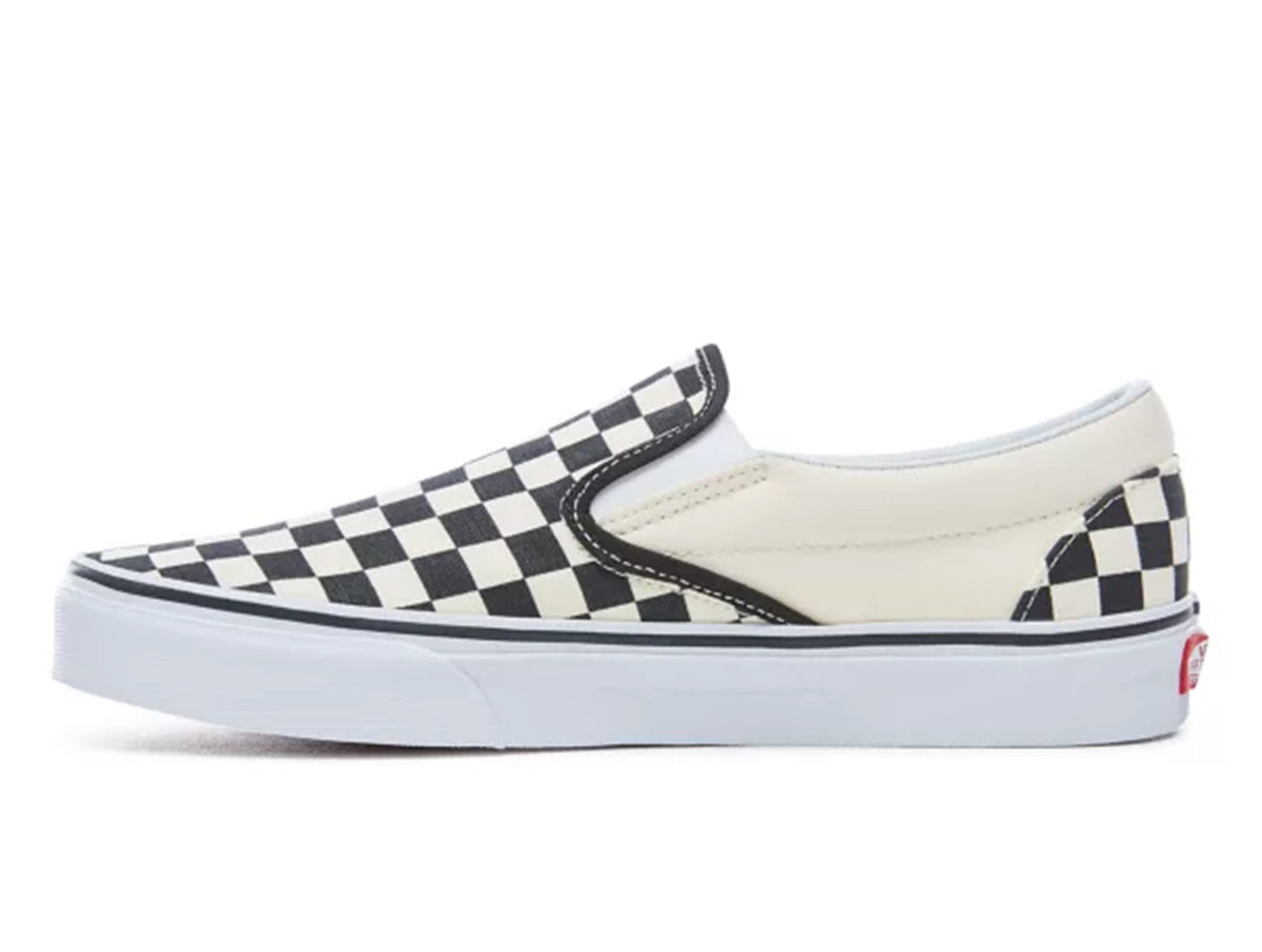 Vans Slip-On Checkerboard Skate Shoe - Black / White