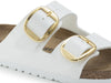 Birkenstock Arizona Big Buckle 1019818 Narrow in White Patent upper 3 view