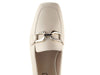 Caprice 9-29400-44 Cream Leather Slingpump, square toe, buckle detail and a 1.5 cm trapezoidal heel, top