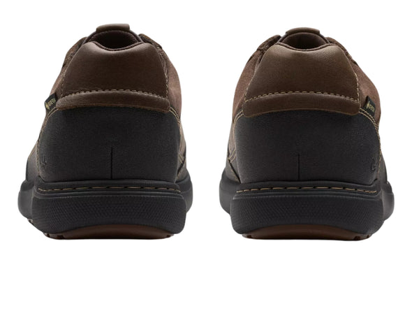 Clarks Mapstone Lo GORE-TEX® - Dark Brown back view