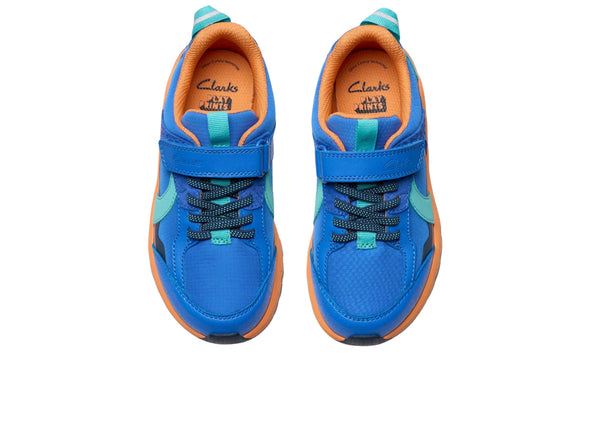 Clarks Selva Hero Kid - Bright Blue top 2 view