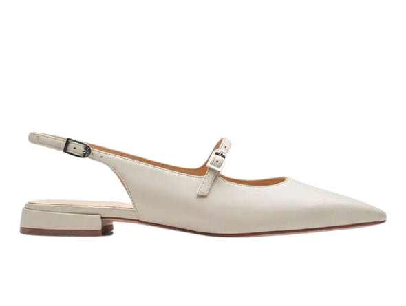 The Clarks Sensa 15 Shine Mary Jane pump in ivory outer