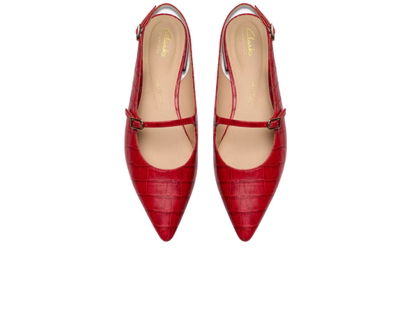 The Clarks Sensa 15 Shine Mary Jane pump top