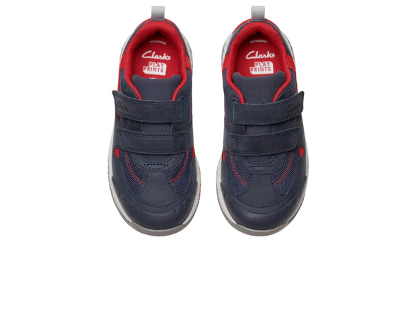 Clarks Steggy Tail Kids in Navy top view