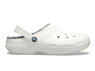 Crocs 203591-10M Classic Lined Clog - White outer view