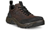 ECCO Offroad M 822354-59325  laced shoe in black mocha with pull tab at heel, upper view