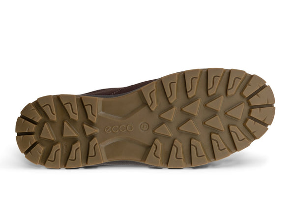 Men's Ecco Rugged Track Mocha Lace-Up Leather Shoes with durable construction and a comfortable fit in sole view