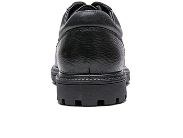 G-Comfort 959-1. Men's casual shoe in Black leather, laced. Back view.