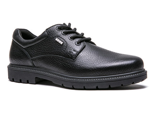 G-Comfort 959-1. Men's casual shoe in Black leather, laced. upper view.