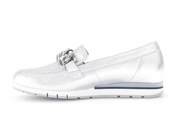 Gabor 62.415.80 Bea – Silver Slip-On Loafer inner view