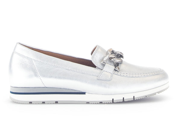 Gabor 62.415.80 Bea – Silver Slip-On Loafer outer view