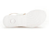 Gabor 62.744.60 Aviemore White leather Sandal, open-toe, Velcro strap, buckle detail, G-width fit, 6.5cm wedge heel sole