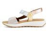 Gabor 64.582.62 Gifted Metallic Combi sandal with leather upper, open toe, Velcro closure and 4cm heel inner
