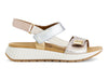 Gabor 64.582.62 Gifted Metallic Combi sandal with leather upper, open toe, Velcro closure and 4cm heel outer
