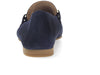 Gabor 65.211.36 Jangle navy suede slip-on shoes with gold chain trim and low block heel for stylish comfort back