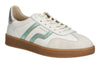 Gant Cuzima 30531952 G922 - White Aqua. Laced retro sneaker with a gum sole, leather and suede upper view. 