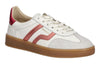 Gant Cuzima 30531952 G268 in White Pink. Laced retro sneaker with gum sole, leather upper with suede and metallic panels upper view.