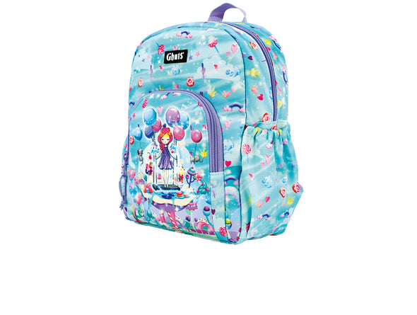 Ghuts Candy Land Pre School Backpack 02 in Blue Multi upper view