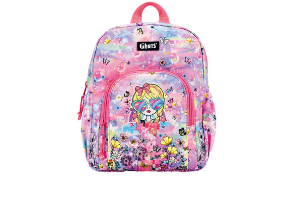 Ghuts Pop Girl Pre School Backpack in Pink Multi front view