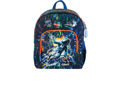 Ghuts Prince Astro Space Backpack in Navy Multi front view 