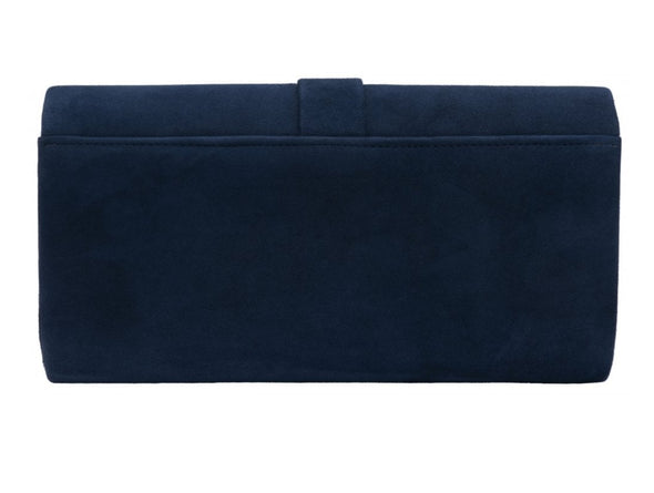 Lotus Aletta ULG085 – Navy Suede Clutch Bag back view