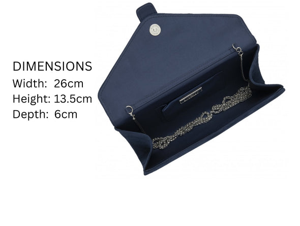 Lotus Aletta ULG085 – Navy Suede Clutch Bag inner view