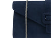 Lotus Aletta ULG085 – Navy Suede Clutch Bag upper view