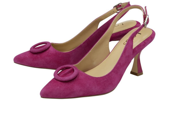 Lotus Delfina ULS459 Pink Suede Slingback Court Shoes upper 1 view