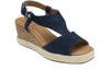 Lotus Delfina ULS459 Wedge Sandal – Navy Suede upper view