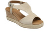 Lotus Delfina ULS459 Wedge Sandal – Nude Suede upper view