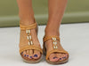 Lunar Portofino JLH502 Boho Glam Sandal in Camel model 1 view