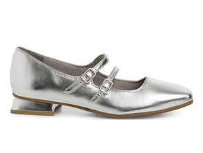 Marco Tozzi 2-22200-44 – Silver Leather Mary Jane outer view