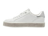 Marco Tozzi 2-23715-42 197 - White. Synthetic white laced casual shoe with side zip and diamante encrusted sole. inner