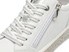 Marco Tozzi 2-23715-42 197 - White. Synthetic white laced casual shoe with side zip and diamante encrusted sole. upper