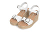 Oh My Sandals 5459 Minerva in White upper view