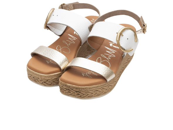 Oh My Sandals Tonia 5455 in Champagne upper view