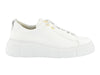 Paul Green 5418-037 in White leather, platform sole, elasticated laces and removable insoles, outer