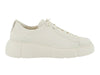 Paul Green 5418-077 in Ivory leather, platform sole, elasticated laces and removable insoles, outer