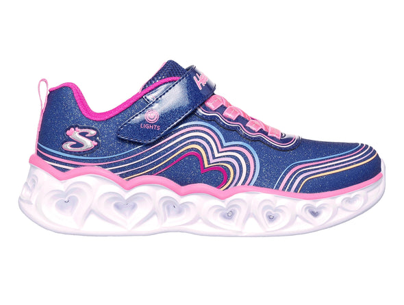 Skechers 302689L Heart Lights® - Retro Hearts - Navy Multi outer view