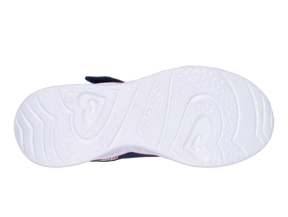 Skechers 302689L Heart Lights® - Retro Hearts - Navy Multi sole view