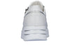 Waldlaufer 755004-311-663 in White Silver leather shoe, laced with side zip, wide fitting, wedge heel, and flexible soles for comfort, back