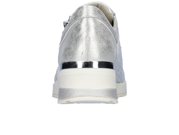 Waldläufer 939H01-801-150 - White Silver Wedge Sneaker back view